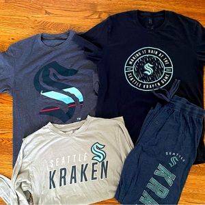 Seattle Kraken shirts pajamas M